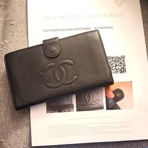 COA Chanel Caviar Long Wallet